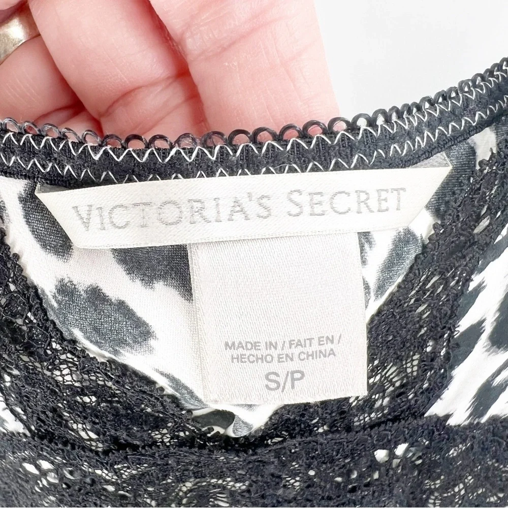 ✅ Victoria's Secret Black Cheetah Print Lingerie SIZE SMALL‎